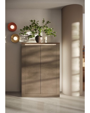 Vitrine 2 portes Ischia Mercure - 114x160x43cm