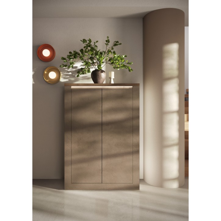 Vitrine 2 portes Ischia Mercure - 114x160x43cm