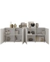 Buffet Rio blanc - 4 portes - 241 x 42 x 84 cm