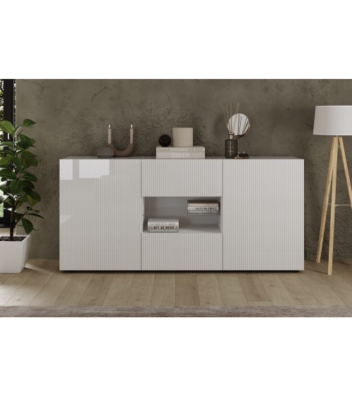 Buffet Rio blanc - 2 portes, 2 tiroirs - 181 x 84 x 42cm