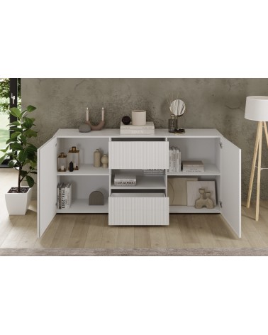 Buffet Rio blanc - 2 portes, 2 tiroirs - 181 x 84 x 42cm