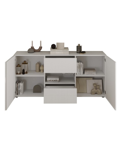Buffet Rio blanc - 2 portes, 2 tiroirs - 181 x 84 x 42cm