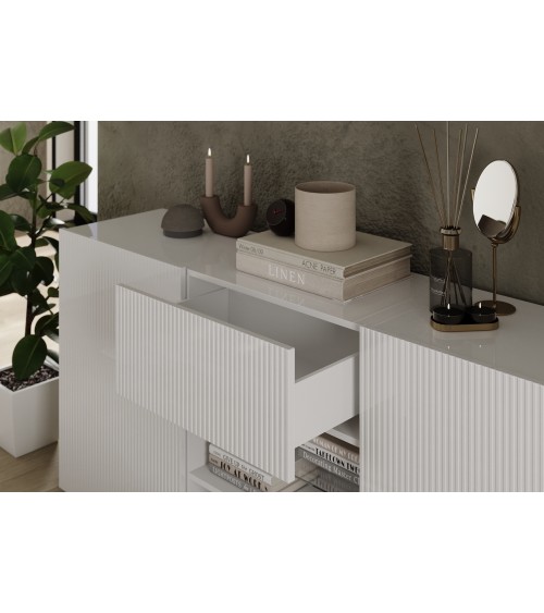Buffet Rio blanc - 2 portes, 2 tiroirs - 181 x 84 x 42cm