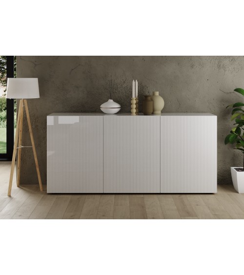 Buffet Rio blanc 3 portes - 181 x 42 x 84 cm