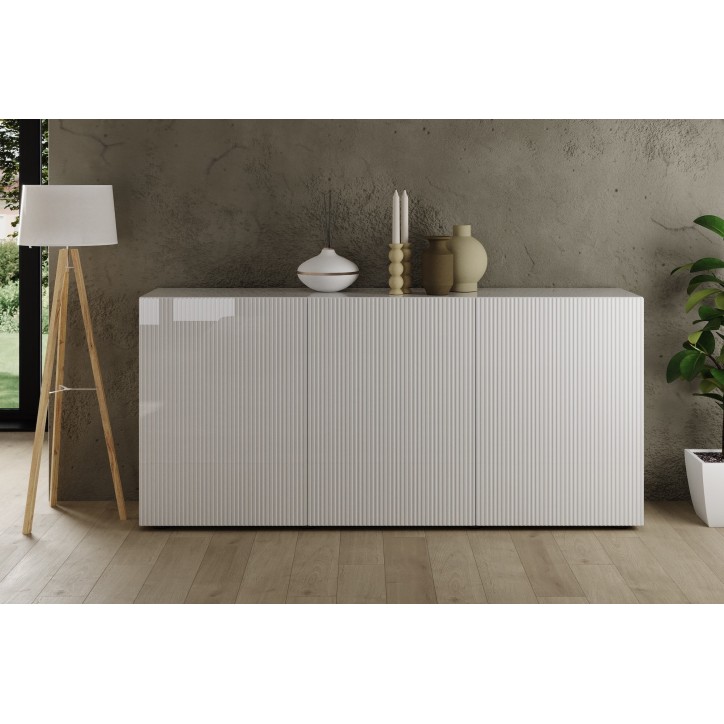 Buffet Rio blanc 3 portes - 181 x 42 x 84 cm