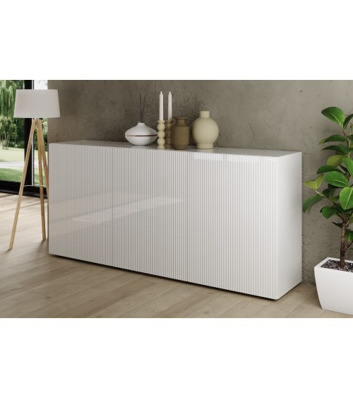 Buffet Rio blanc 3 portes - 181 x 42 x 84 cm