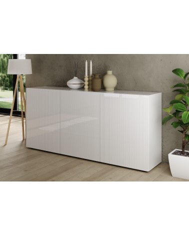 Buffet Rio blanc 3 portes - 181 x 42 x 84 cm