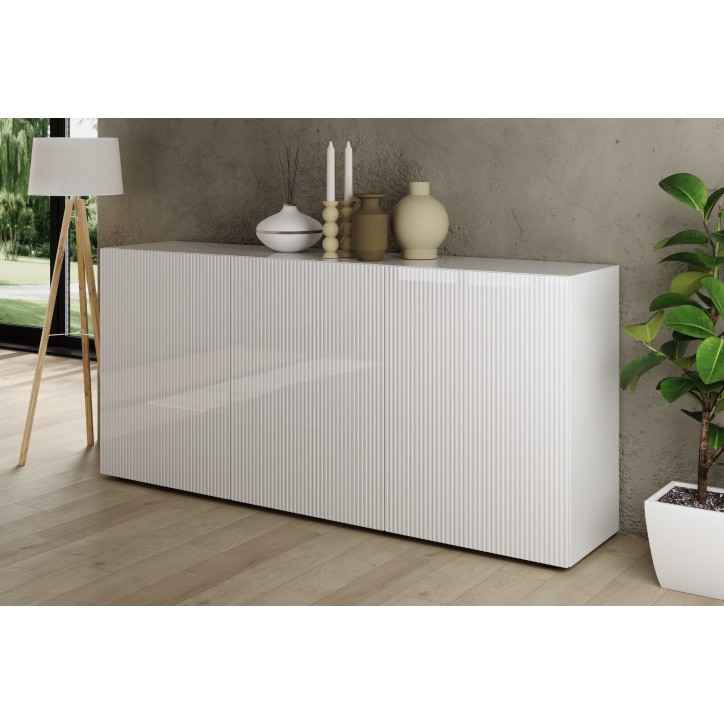 Buffet Rio blanc 3 portes - 181 x 42 x 84 cm