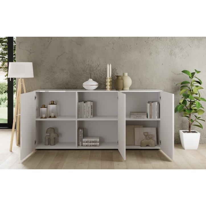 Buffet Rio blanc 3 portes - 181 x 42 x 84 cm
