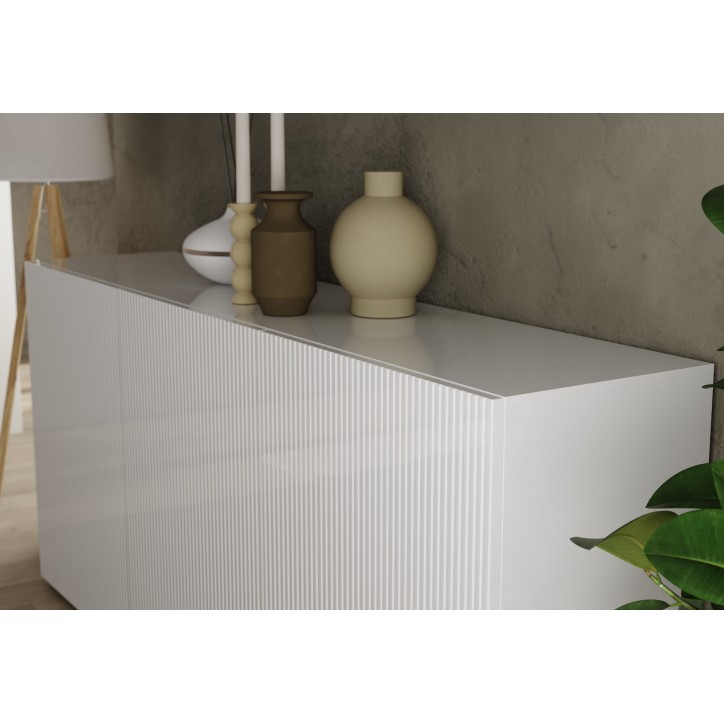 Buffet Rio blanc 3 portes - 181 x 42 x 84 cm