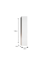Ensemble salle de bain, meuble suspendu+colonne+double vasque START blanc brillant, 122 x 53 x 47 cm