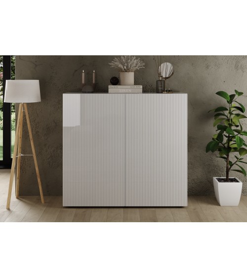 Buffet Rio blanc 2 portes - 121 x 42 x 111cm