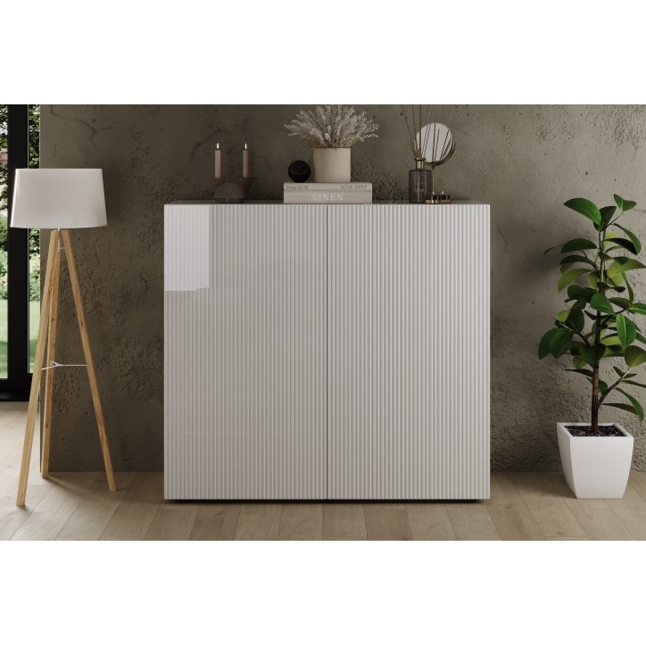 Buffet Rio blanc 2 portes - 121 x 42 x 111cm