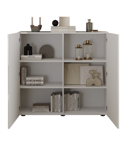 Buffet Rio blanc 2 portes - 121 x 42 x 111cm