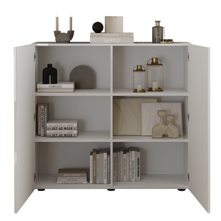 Buffet Rio blanc 2 portes - 121 x 42 x 111cm