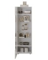 Vitrine Rio blanc 1 porte en verre - 59,7 x 42 x 186,4 cm