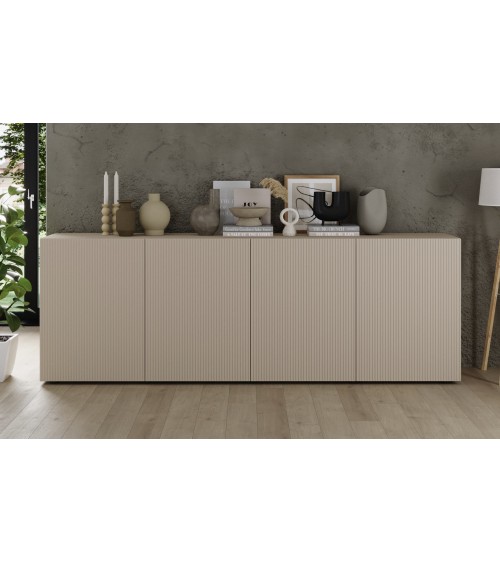 Buffet Rio cashmere - 4 portes - 241 x 42 x 84 cm