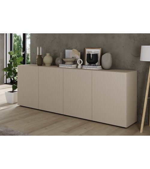 Buffet Rio cashmere - 4 portes - 241 x 42 x 84 cm