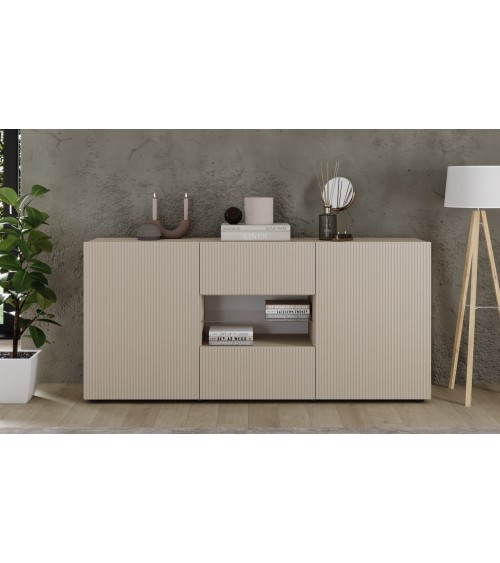 Buffet Rio cashmere 2 portes, 2 tiroirs - 181 x 84 x 42 cm