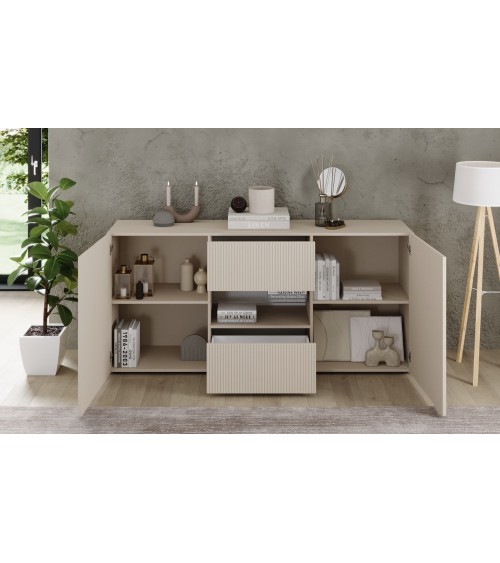 Buffet Rio cashmere 2 portes, 2 tiroirs - 181 x 84 x 42 cm