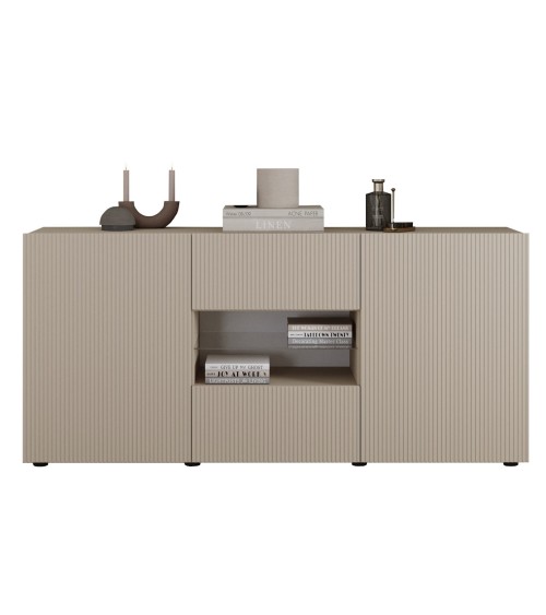 Buffet Rio cashmere 2 portes, 2 tiroirs - 181 x 84 x 42 cm