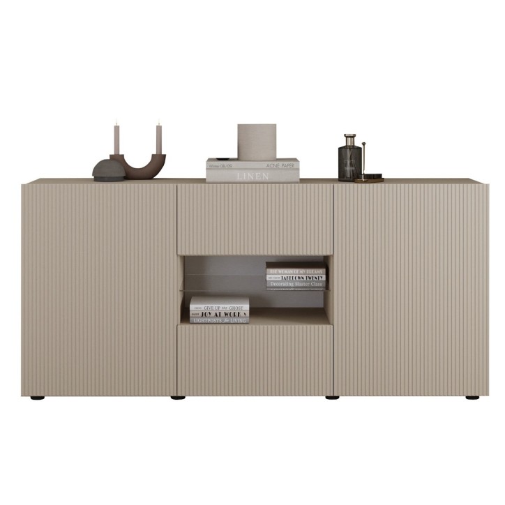 Buffet Rio cashmere 2 portes, 2 tiroirs - 181 x 84 x 42 cm