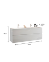 Ensemble salle de bain, meuble suspendu+colonne+double vasque START blanc brillant, 122 x 53 x 47 cm