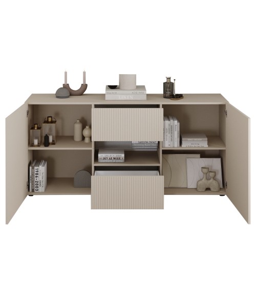 Buffet Rio cashmere 2 portes, 2 tiroirs - 181 x 84 x 42 cm
