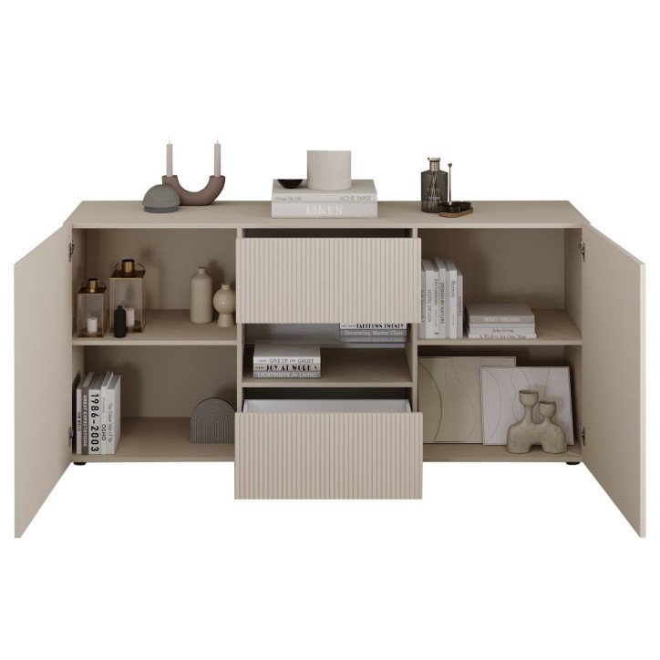 Buffet Rio cashmere 2 portes, 2 tiroirs - 181 x 84 x 42 cm