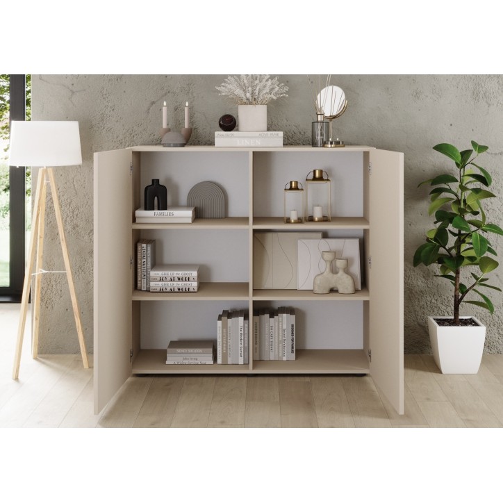 Buffet Rio cashmere 2 portes - 121 x 42 x 111 cm