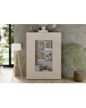 Vitrine Rio cashmere 2 portes en verre - 121 x 166 x 42 cm