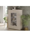 Vitrine Rio cashmere 2 portes en verre - 121 x 166 x 42 cm