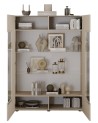 Vitrine Rio cashmere 2 portes en verre - 121 x 166 x 42 cm