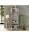 Vitrine Rio 1 porte en verre cashmere - 59,7 x 42 x 186,4 cm