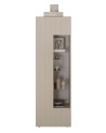 Vitrine Rio 1 porte en verre cashmere - 59,7 x 42 x 186,4 cm
