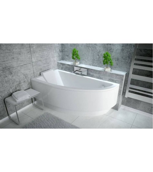 Baignoire d'angle ORIEGA 150 cm gauche avec tablier
