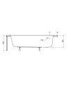 Baignoire d'angle ORIEGA 150 cm gauche avec tablier