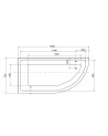 Baignoire d'angle ORIEGA 150 cm gauche avec tablier