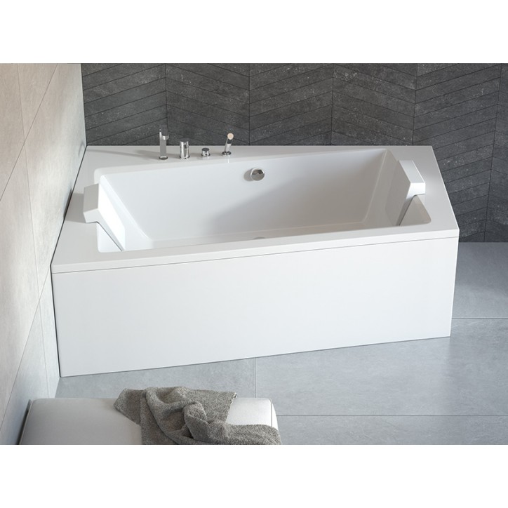 Baignoire angle gauche ZIANIGI avec tablier