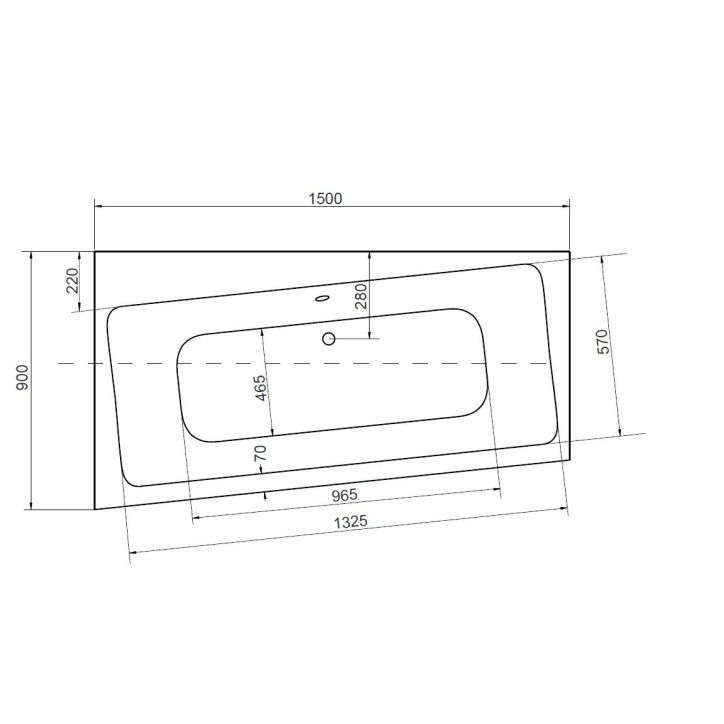 Baignoire angle gauche ZIANIGI avec tablier