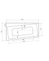 Baignoire angle gauche ZIANIGI avec tablier