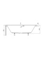 Baignoire angle gauche ZIANIGI avec tablier
