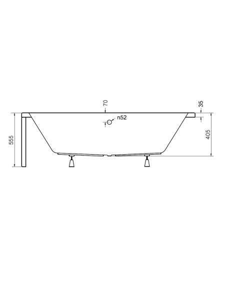 Baignoire angle gauche ZIANIGI avec tablier