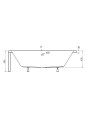 Baignoire angle gauche ZIANIGI avec tablier
