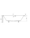 Baignoire angle gauche ZIANIGI avec tablier
