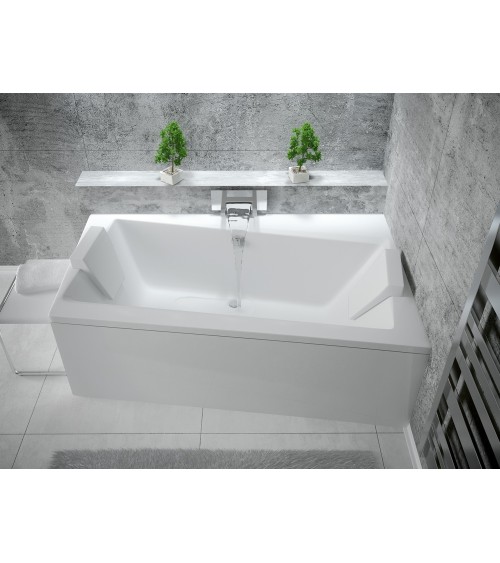 Baignoire angle droit ZIANIGI avec tablier