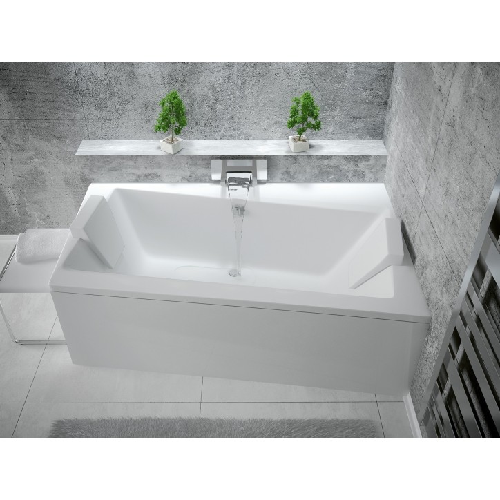 Baignoire angle droit ZIANIGI avec tablier