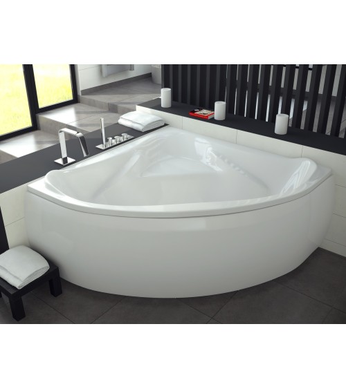 Baignoire d'angle EWA 134x134x57,5 cm avec tablier