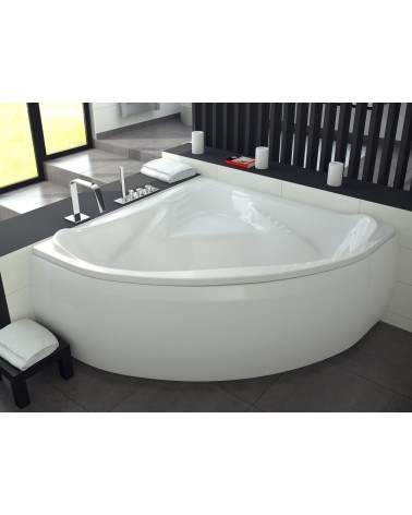 Baignoire d'angle EWA 134x134x57,5 cm avec tablier