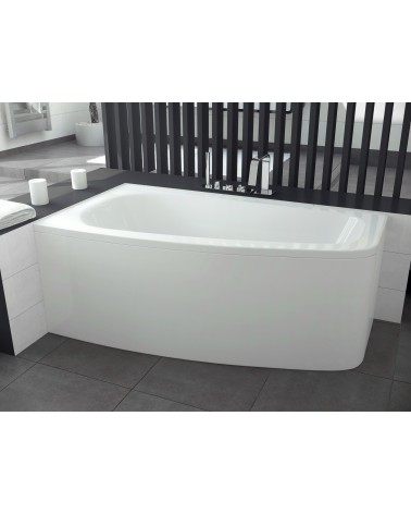 Baignoire d'angle LUNA 150 cm avec tablier